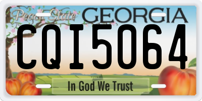 GA license plate CQI5064