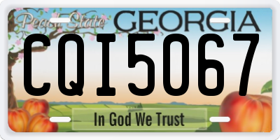 GA license plate CQI5067