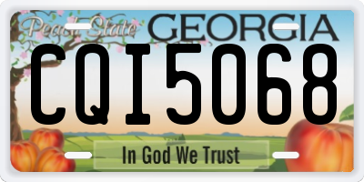 GA license plate CQI5068