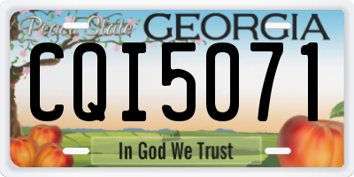 GA license plate CQI5071