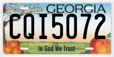 GA license plate CQI5072