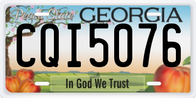 GA license plate CQI5076