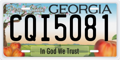 GA license plate CQI5081