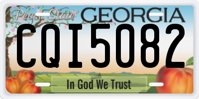 GA license plate CQI5082