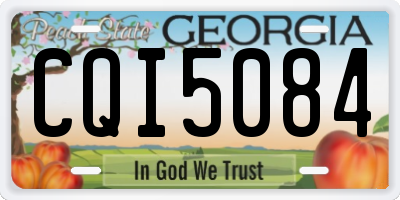 GA license plate CQI5084