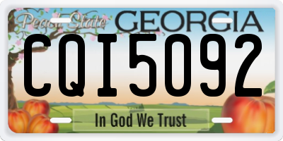 GA license plate CQI5092
