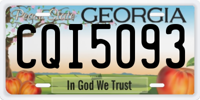 GA license plate CQI5093