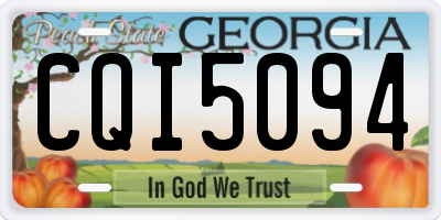 GA license plate CQI5094
