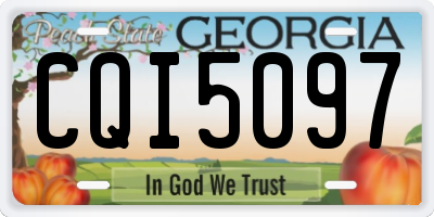 GA license plate CQI5097