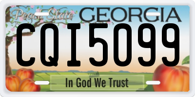 GA license plate CQI5099