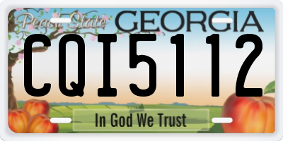 GA license plate CQI5112