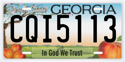GA license plate CQI5113