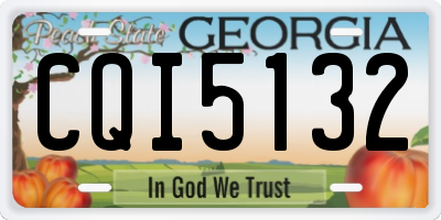 GA license plate CQI5132