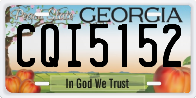 GA license plate CQI5152