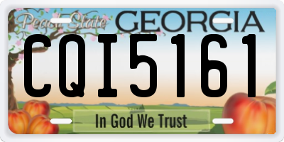 GA license plate CQI5161