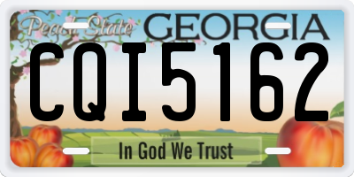 GA license plate CQI5162