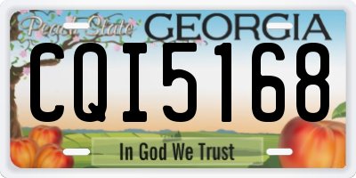 GA license plate CQI5168