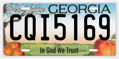 GA license plate CQI5169