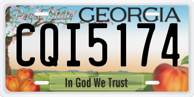 GA license plate CQI5174