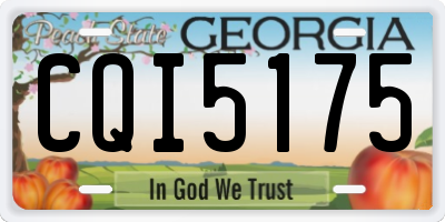 GA license plate CQI5175