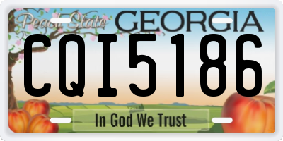GA license plate CQI5186