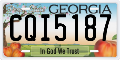 GA license plate CQI5187