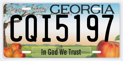 GA license plate CQI5197