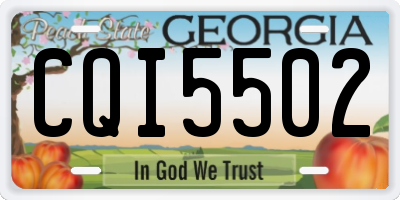 GA license plate CQI5502