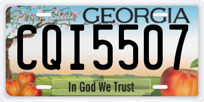 GA license plate CQI5507