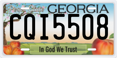 GA license plate CQI5508