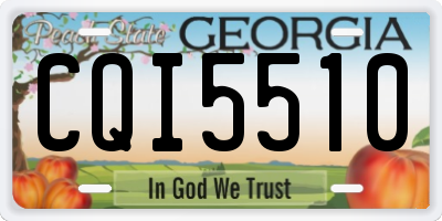 GA license plate CQI5510