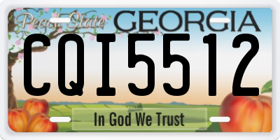 GA license plate CQI5512