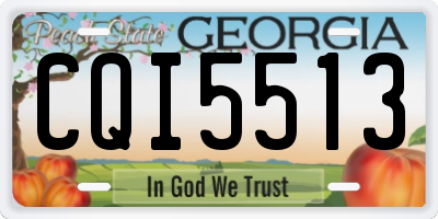 GA license plate CQI5513