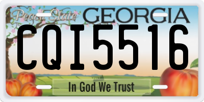 GA license plate CQI5516