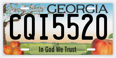 GA license plate CQI5520