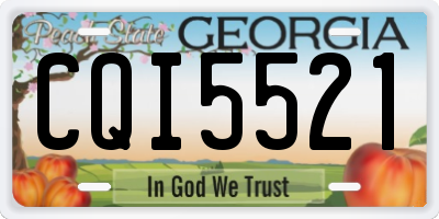 GA license plate CQI5521