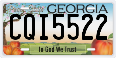 GA license plate CQI5522