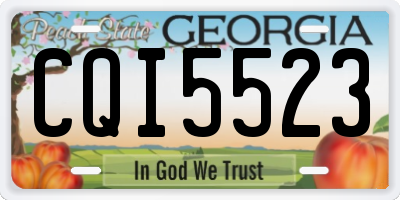 GA license plate CQI5523