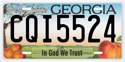 GA license plate CQI5524