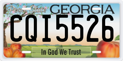 GA license plate CQI5526