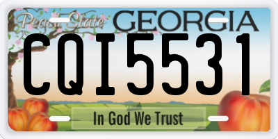 GA license plate CQI5531