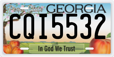 GA license plate CQI5532