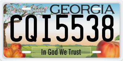 GA license plate CQI5538
