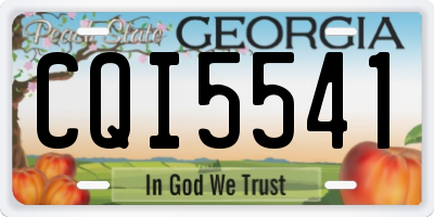 GA license plate CQI5541