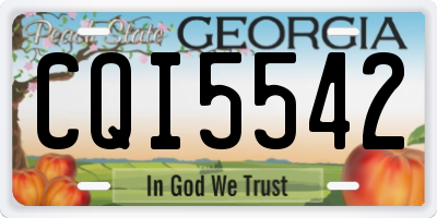 GA license plate CQI5542