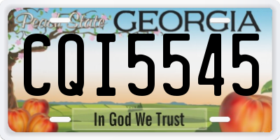 GA license plate CQI5545