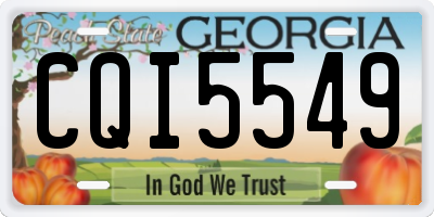 GA license plate CQI5549