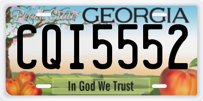GA license plate CQI5552
