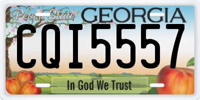 GA license plate CQI5557