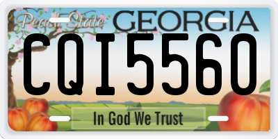 GA license plate CQI5560